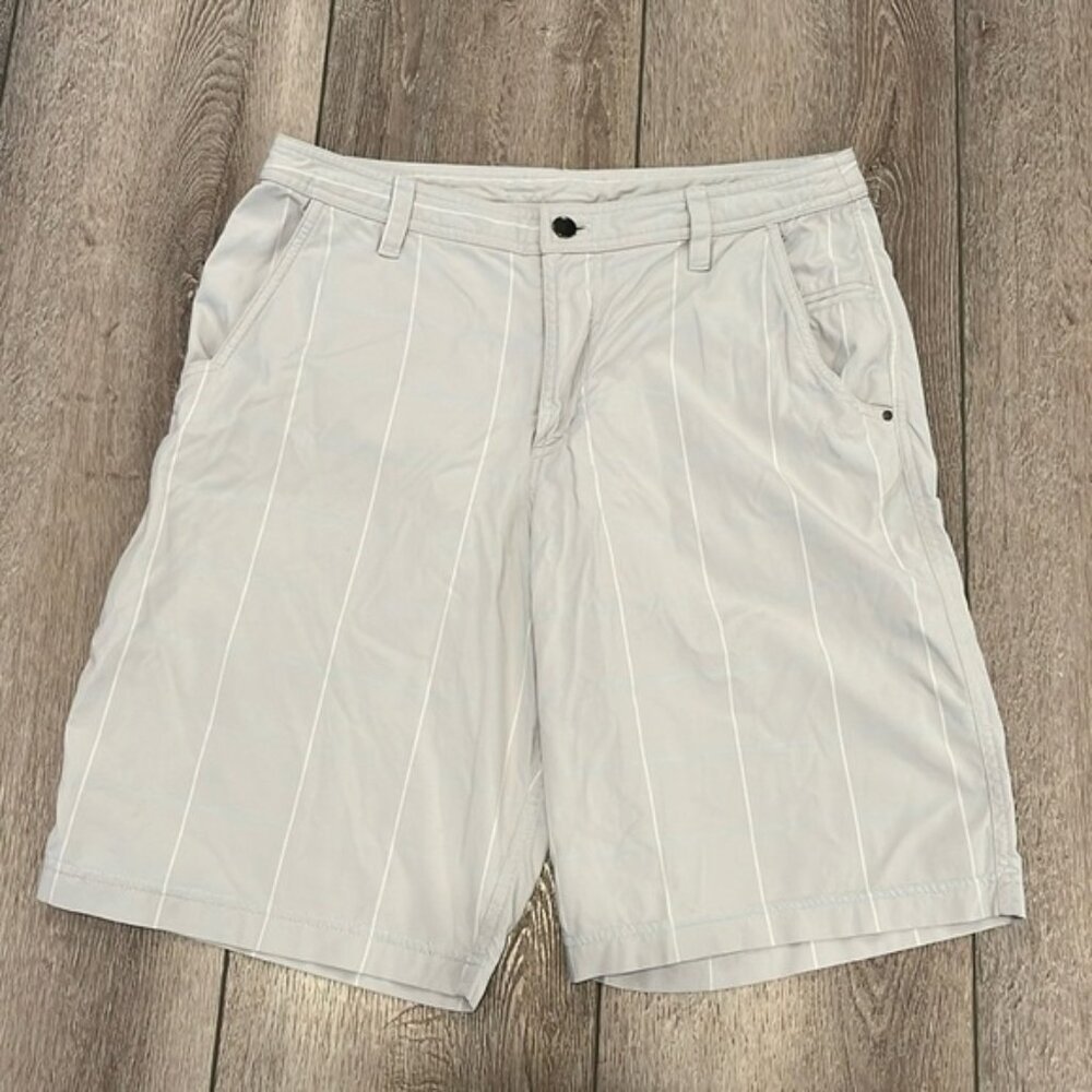 Men's Gray Striped Shorts